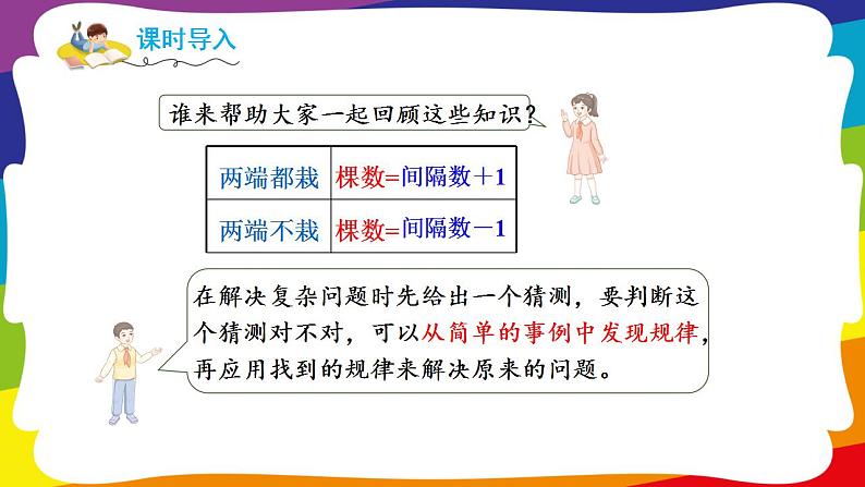 7.3 封闭图形的植树问题  (新插图授课课件)人教版五年级数学上册第2页