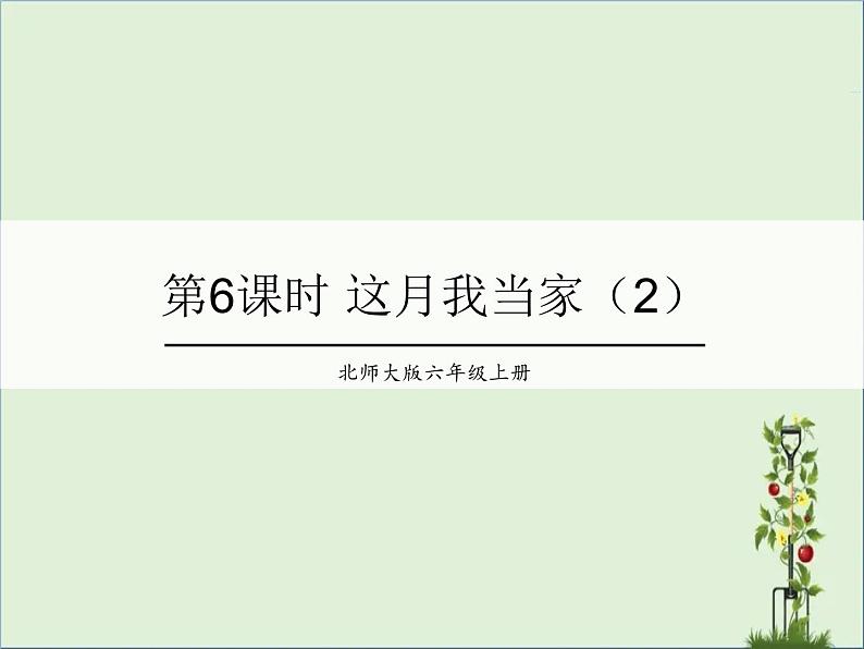 北师大版 六年级上册数学课件-第4单元 第6课时 这月我当家（优质课件）01