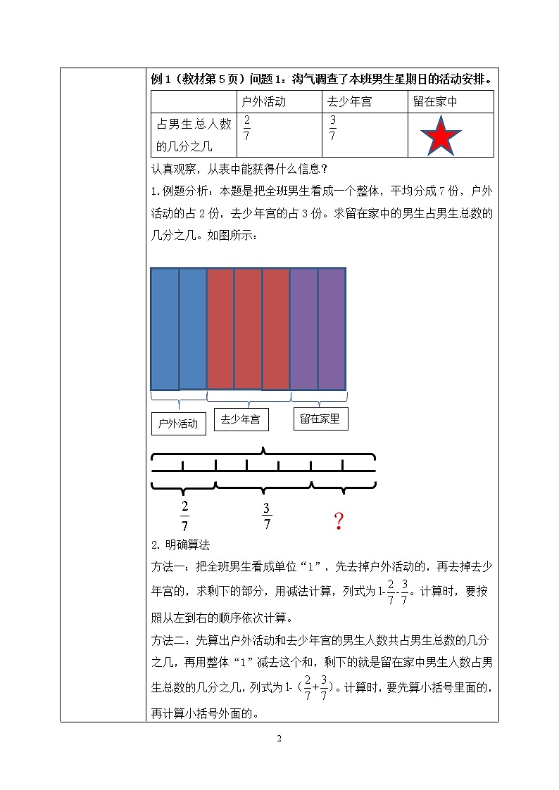 北师大版五下1.2《星期日的安排》课件+教学设计+同步练习02