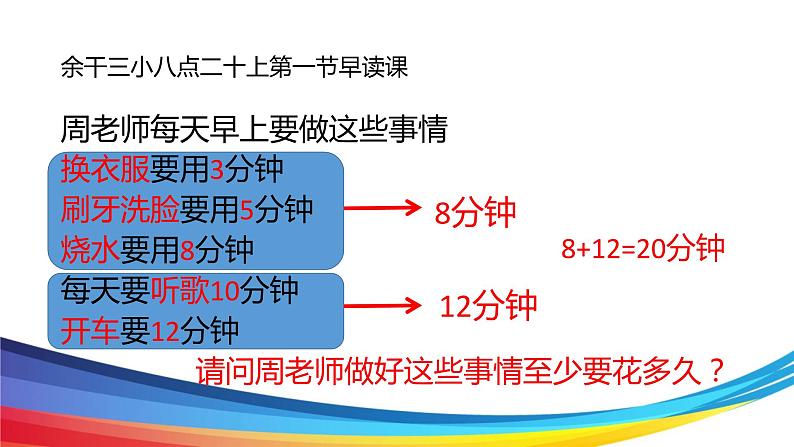 人教版四年级数学上册《合理安排时间优化问题(1)》PPT课件02