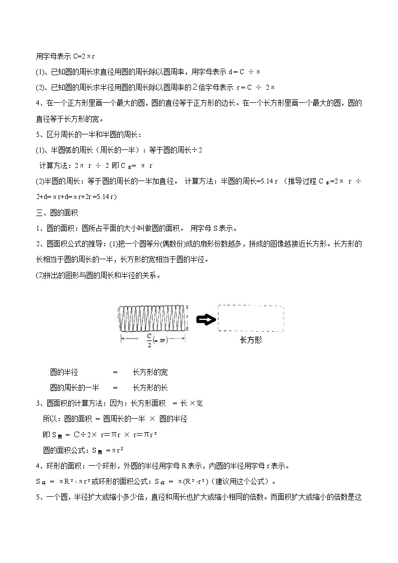 【精品】六年级数学上册暑假预习与检测衔接讲义-第五章 圆的认识（知识梳理 同步测试）人教新课标版（含解析）02