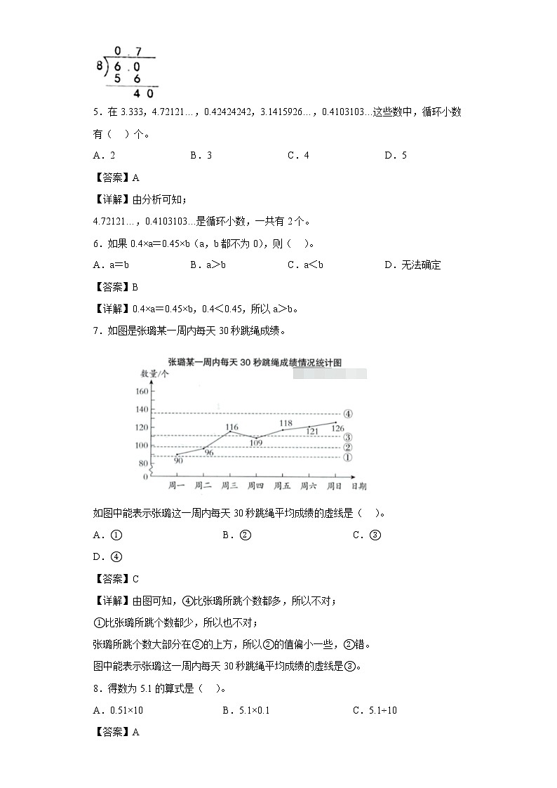 沪教版数学五年级上册期中复习试题（二）（一至三单元）02