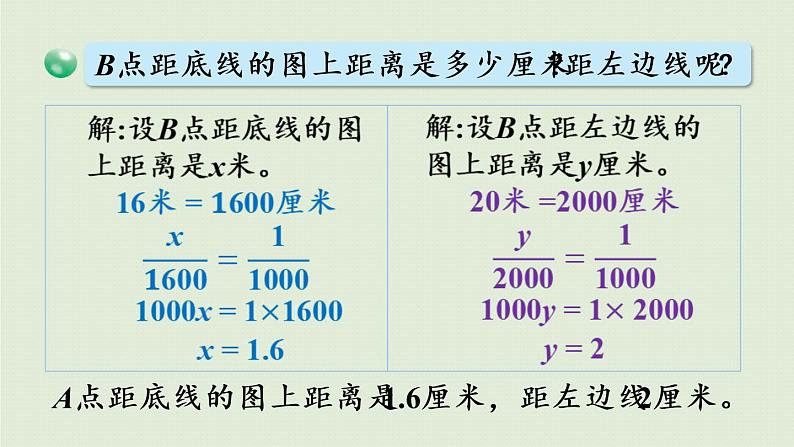 数学青岛六（下）课件 第四单元 快乐足球—比例尺 第3课时 根据比例尺和实际距离求图上距离第7页