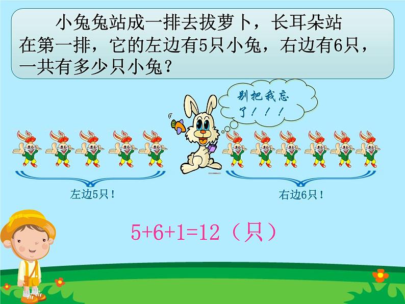 人教版数学一年级上册《排队问题》课件第2页