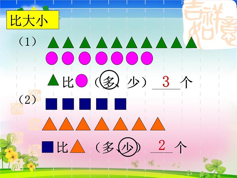 小学新人教版一年级上册数学期末总复习课件08