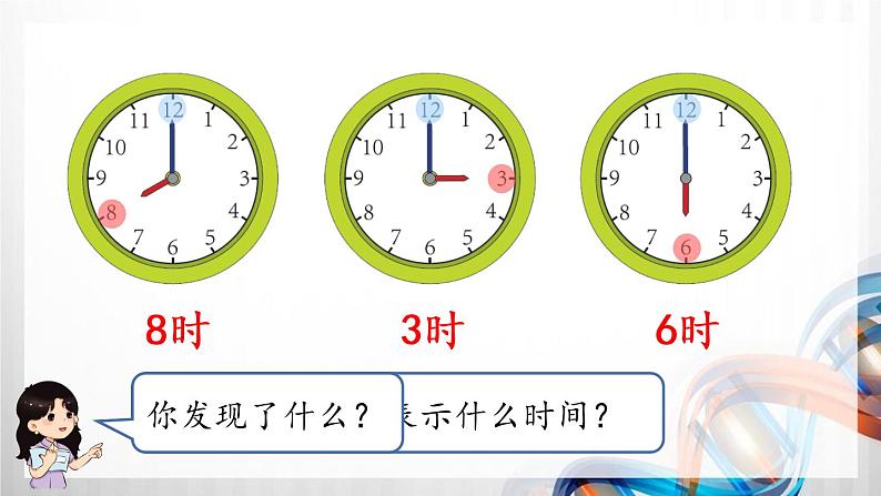 人教版新插图小学一年级数学上册第7单元《认识钟表》课件06