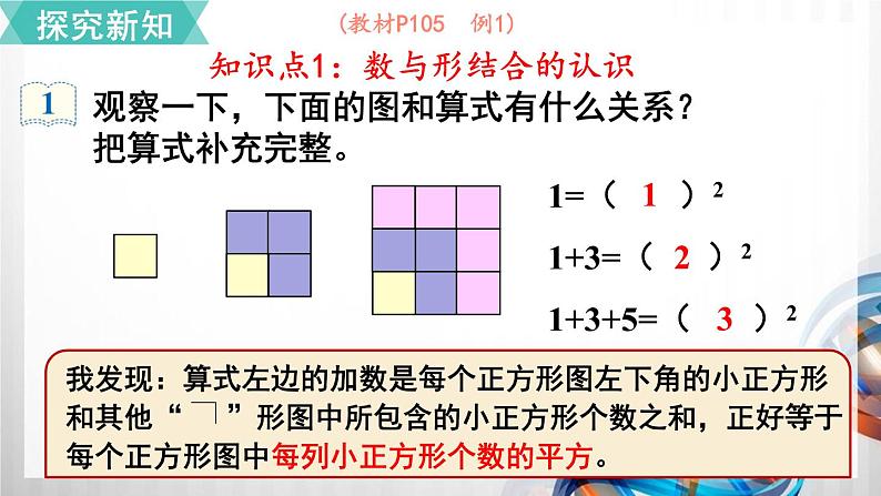 人教版新插图小学六年级数学上册第8单元《数学广角—数与形》课件第6页