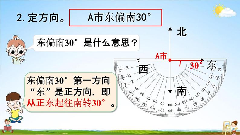 人教版六年级数学上册《2-1 用方向和距离确定位置》课堂教学课件PPT小学公开课08