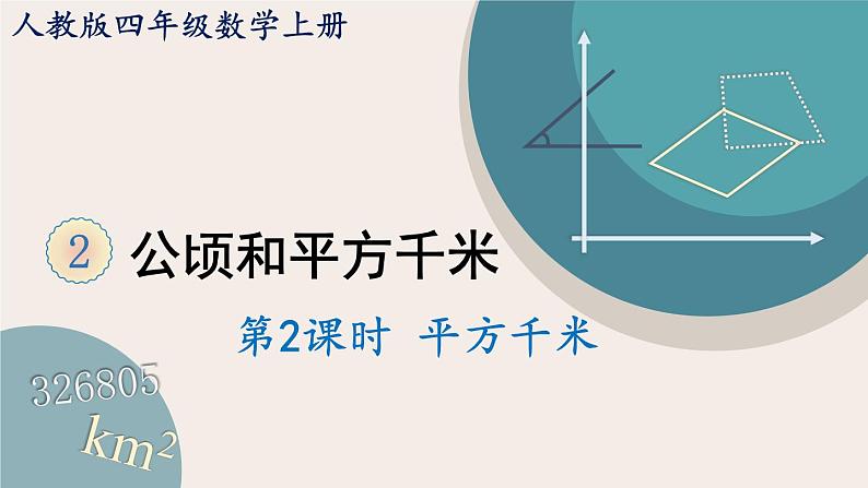 2.2《平方千米的认识》PPT课件+教学设计+同步练习01