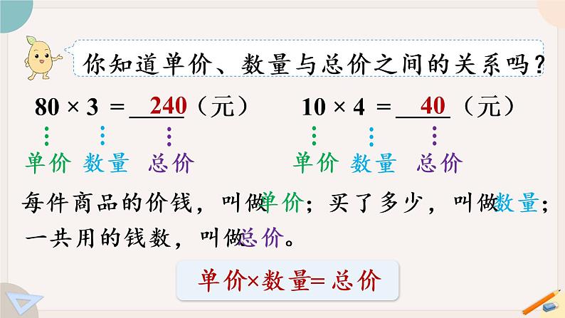 4.5《单价、数量与总价》PPT课件+教学设计+同步练习05