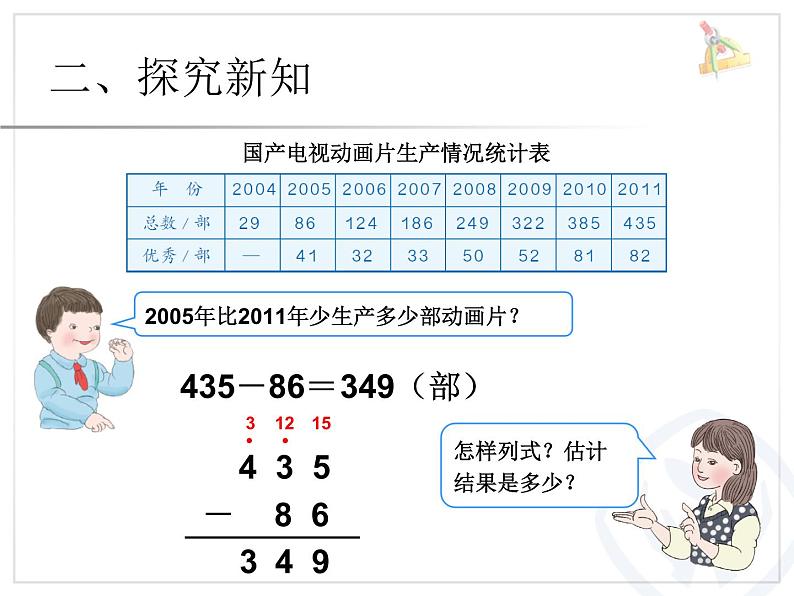 人教版数学第四单元万以内的加法和减法（二）第3课时三位数减三位数（1）例1、例2教学课件06