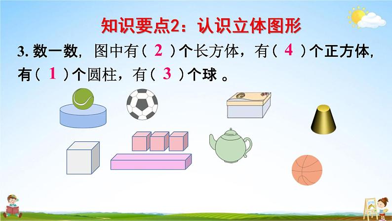 人教版一年级数学上册《9-4总复习 位置和认识图形》课堂教学课件PPT小学公开课第6页