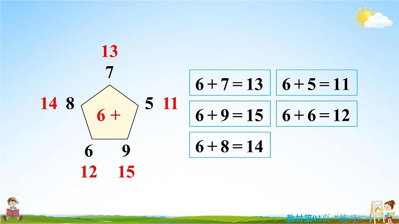 人教版一年级数学上册《8-9 练习二十一》课堂教学课件PPT小学公开课第8页