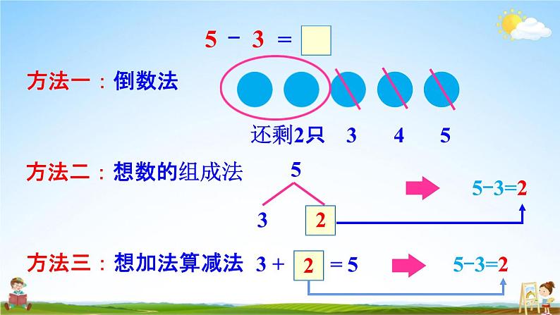 人教版一年级数学上册《3-12 练习五》课堂教学课件PPT小学公开课第7页