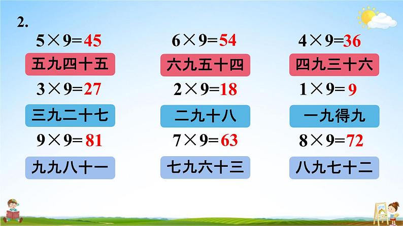 人教版二年级数学上册《6-10 练习二十》课堂教学课件PPT小学公开课第5页