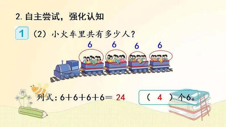 人教版数学二年级上册 第1课时 乘法的初步认识 (1) 课件第4页