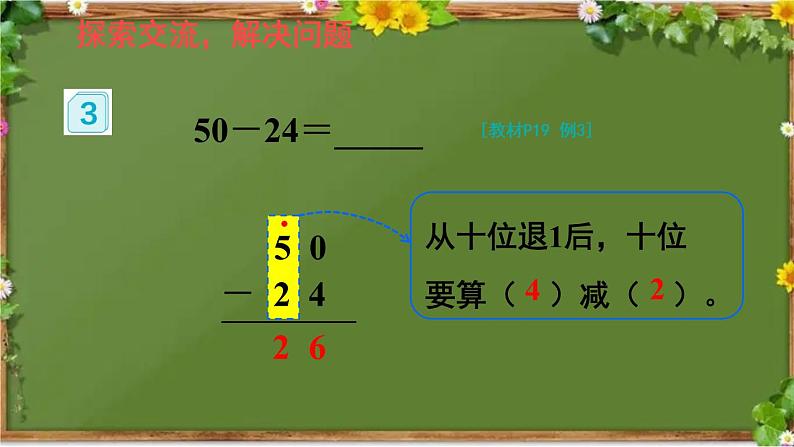 人教版数学二年级上册 第2课时 退位减 课件第7页