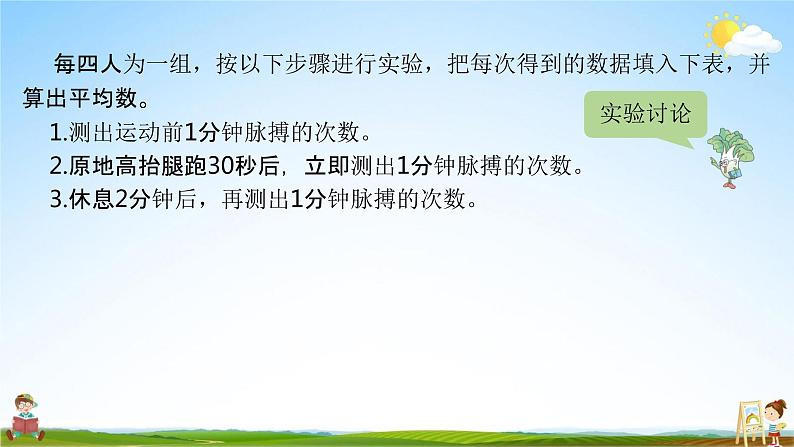 苏教版四年级数学上册《综合实践活动 运动与身体变化》课堂教学课件PPT小学公开课06