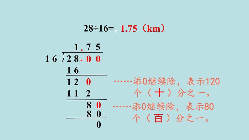 小学数学人教版五年级上册课件2单元位置第2课时除数是整数的小数除法第5页