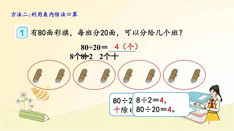 人教版数学四年级上册 1.口算除法 课件第5页