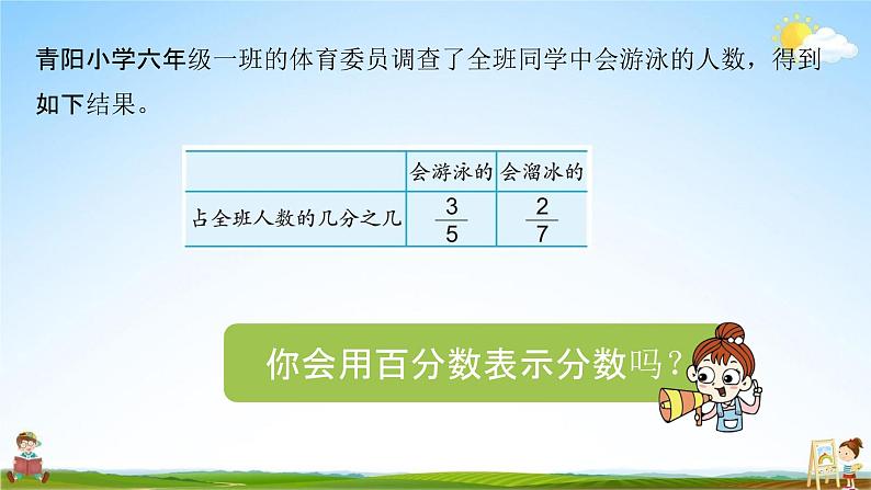 苏教版六年级数学上册《第六单元 百分数与分数的互化》课堂教学课件PPT小学公开课04