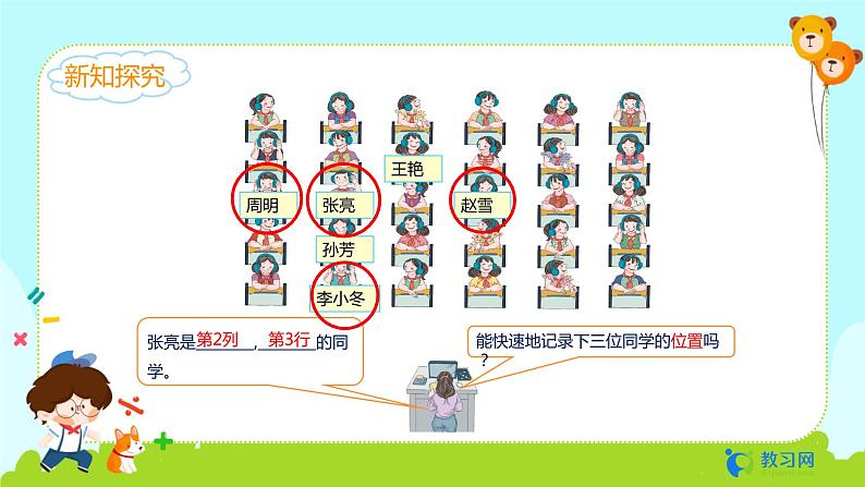 数学RJ版 五年级上册 第2单元 2.1 确定位置（1） PPT课件07