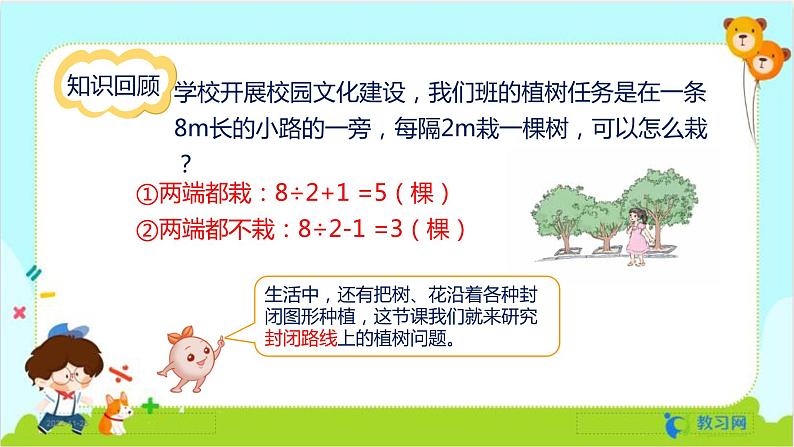 数学RJ版 五年级上册 第7单元 7.3 植树问题（3） PPT课件第3页