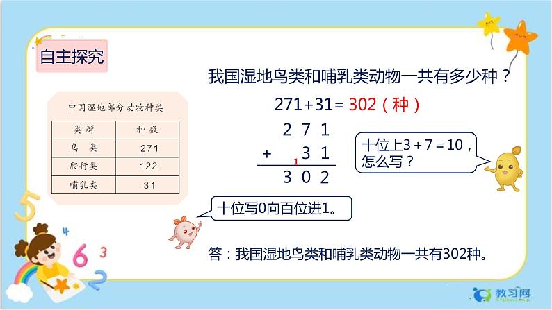 数学RJ版 三年级上册 4.1 三位数加两、三位数（1） PPT课件+教案06