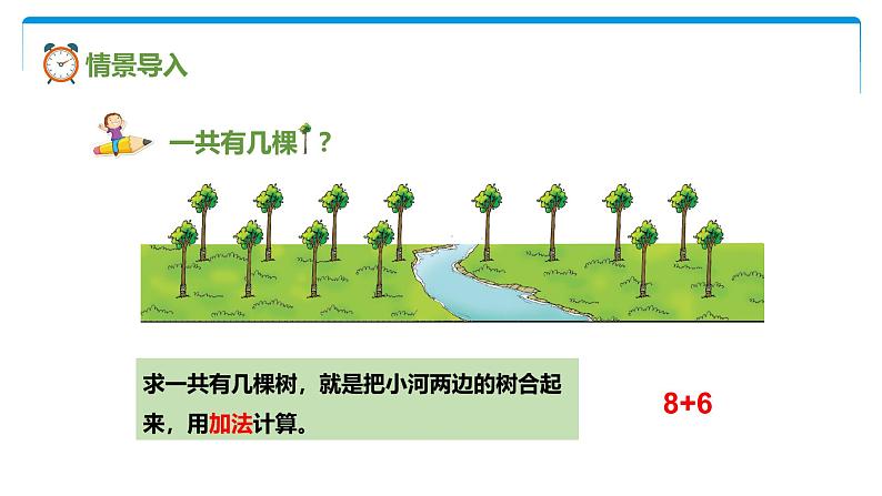 一年级北师大版数学上册 7.4 有几棵树  课件02