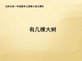 一年级北师大版数学上册 7.4 有几棵树  课件2