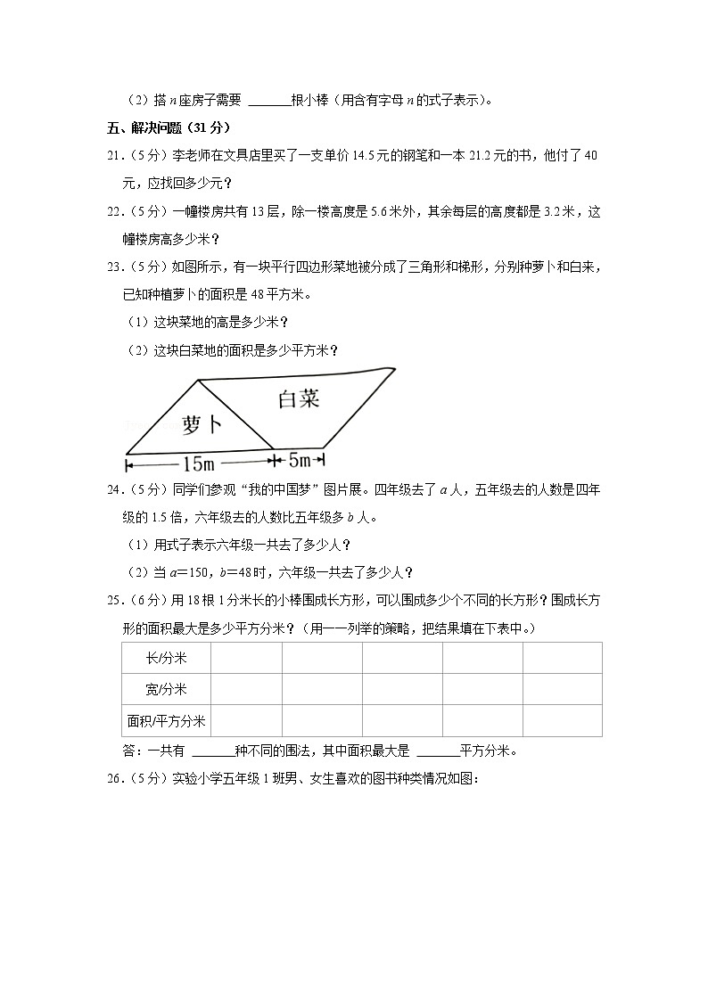 2021-2022学年江苏省连云港市灌云县五年级（上）期末数学试卷第3页