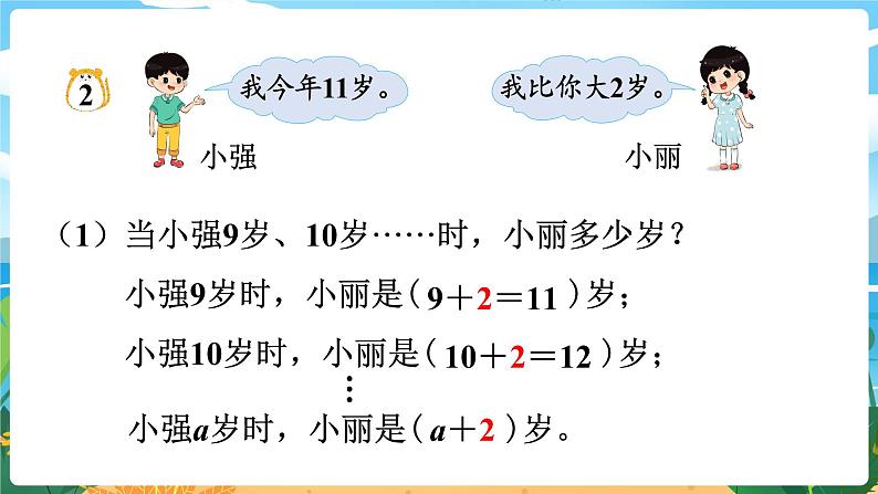 5数下（XSD）第五单元  方程 第1课时  用字母表示数（1） PPT课件第8页