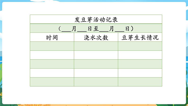 5数下（XSD）第六单元  折线统计图 综合与实践  发豆芽 PPT课件06