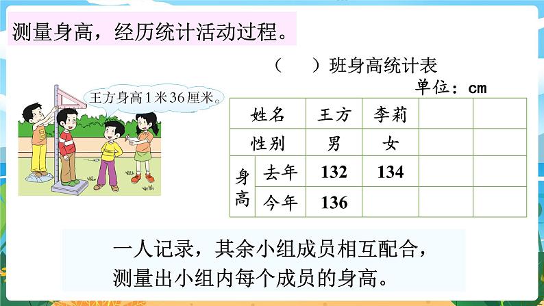 四数下（XSD） 第八单元  平均数 综合与实践  我们长高了 PPT课件05