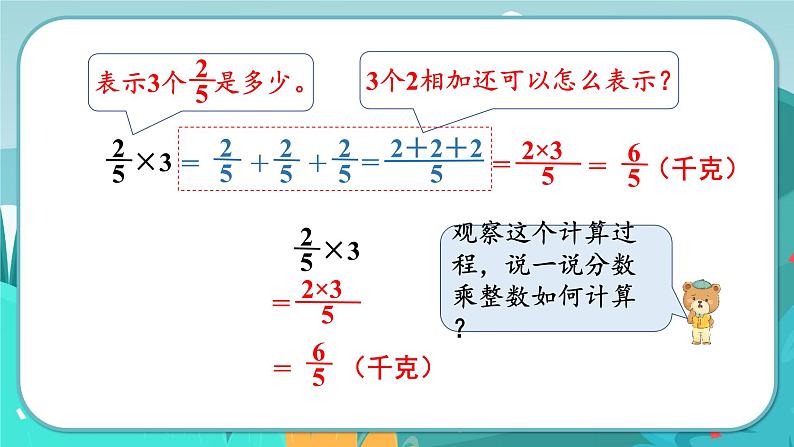 5数下（JJ）第4单元 第1课时  分数乘整数 PPT课件第6页