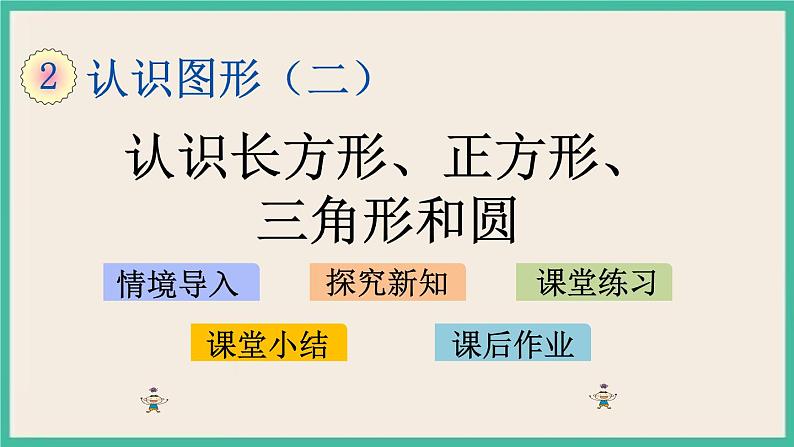 2.1 认识长方形、正方形、三角形和圆 课件+课时练01