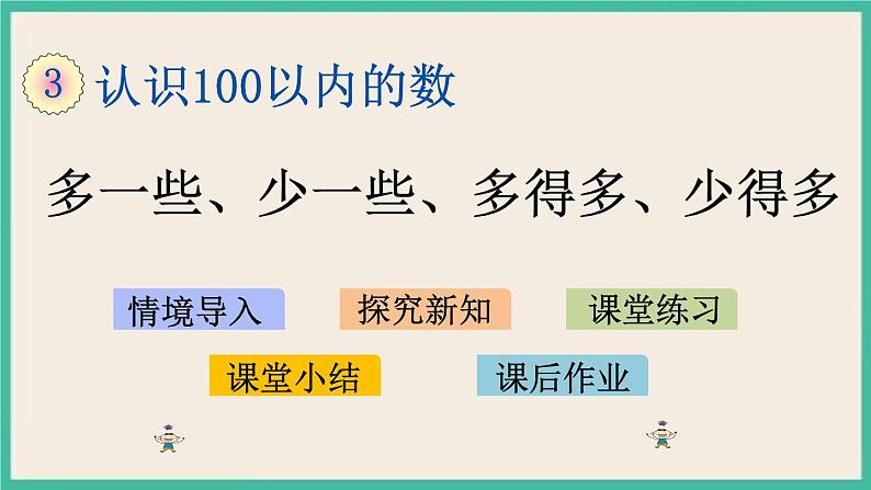 3.7 多一些、少一些、多得多、少得多 课件第1页