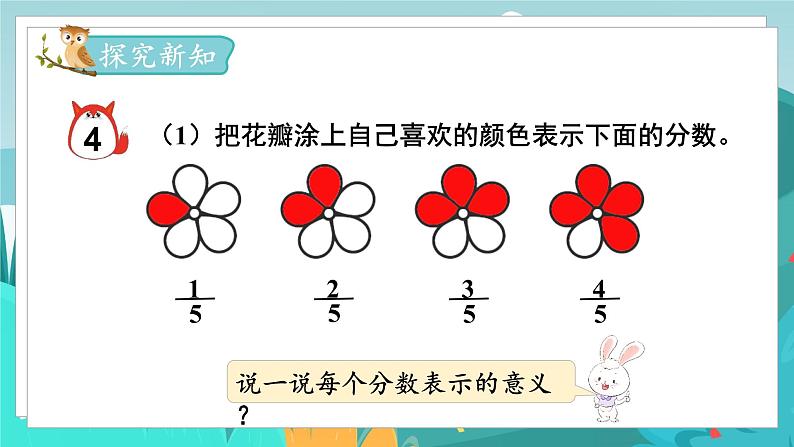 四数下（JJ）第5单元 第4课时  用直线上的点表示分数 PPT课件第3页