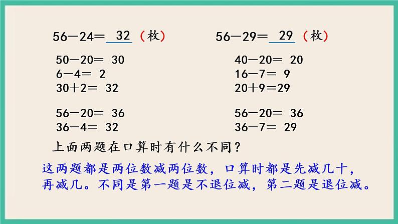 6.2 两位数减两位数的口算 课件+练习05