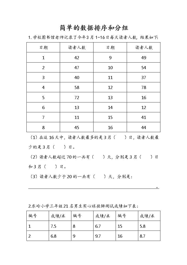 9.2 简单的数据排序和分组 课件+练习01