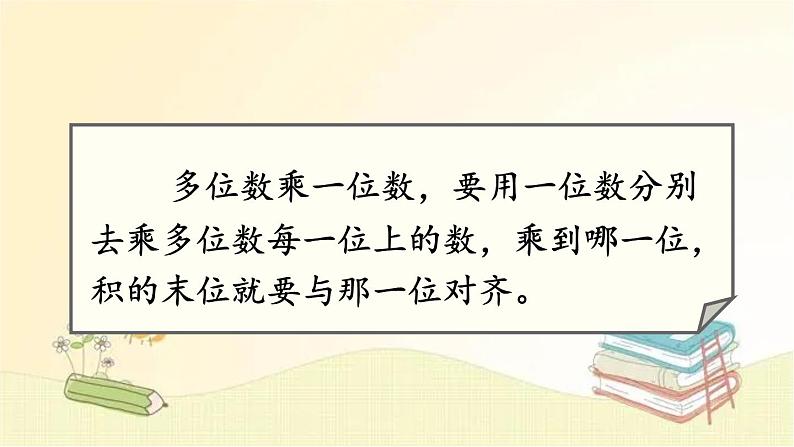 人教版数学三年级下册 第1课时 笔算乘法（不进位） 课件第4页