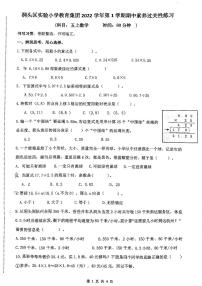 浙江省温州市(洞头区)洞头县实验小学2022-2023学年五年级上学期数学期中试卷（无答案）