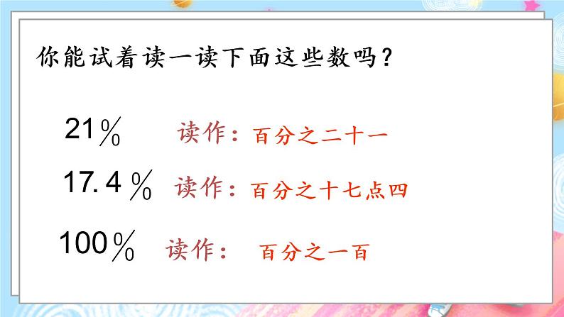 西师大版数学六年级下册 第1单元 1.1 百分数的意义及读写法 PPT课件+练习06