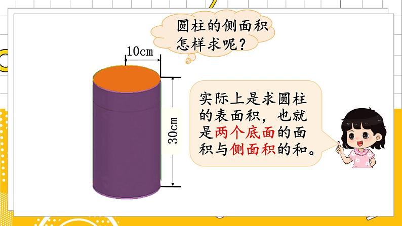 六数下（BS）第1单元 第2课时  圆柱的表面积（1） PPT课件第5页