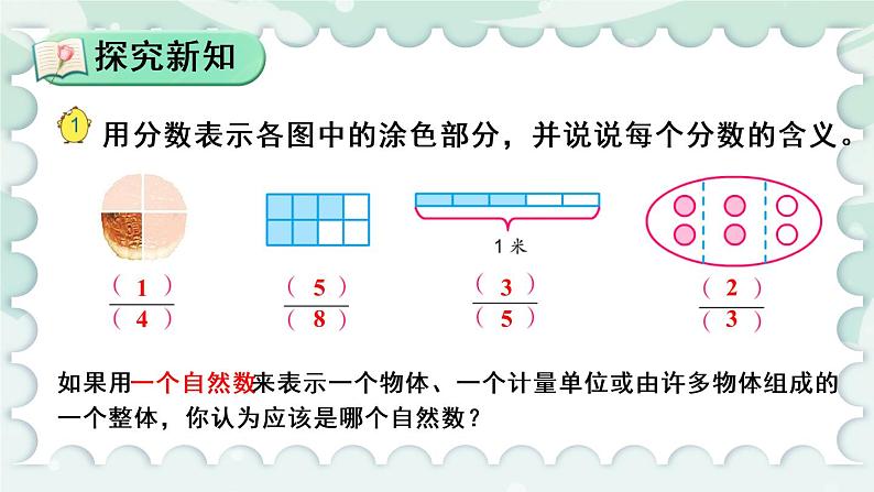 苏教版数学五年级下册4.1 分数的意义和分数单位（课件)第3页