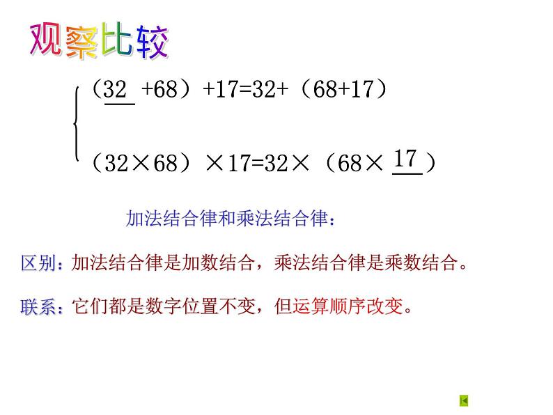 四年级数学北师大版上册 第四单元 运算律复习  课件104