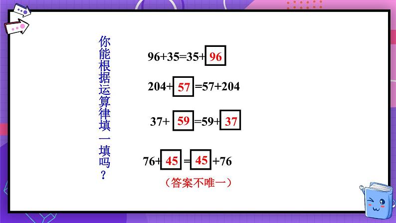 苏教版四年级数学下册  6.1 加法的交换律和结合律（课件)第7页