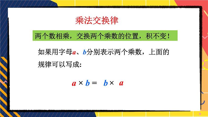 苏教版四年级数学下册  6.3 乘法的交换律和结合律（课件)第4页