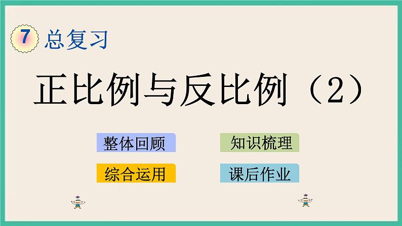 1.14 正比例与反比例（2） 课件+练习 苏教版六下数学01