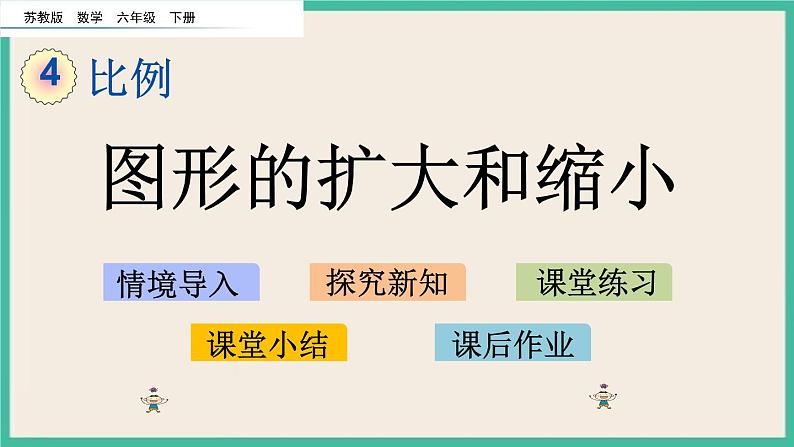 4.1 图形的扩大和缩小 课件+练习 苏教版六下数学01